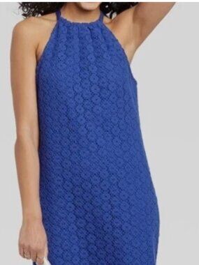 NWT Women's Sleeveless Crochet Dress - a New Day Fully Lined Women's S